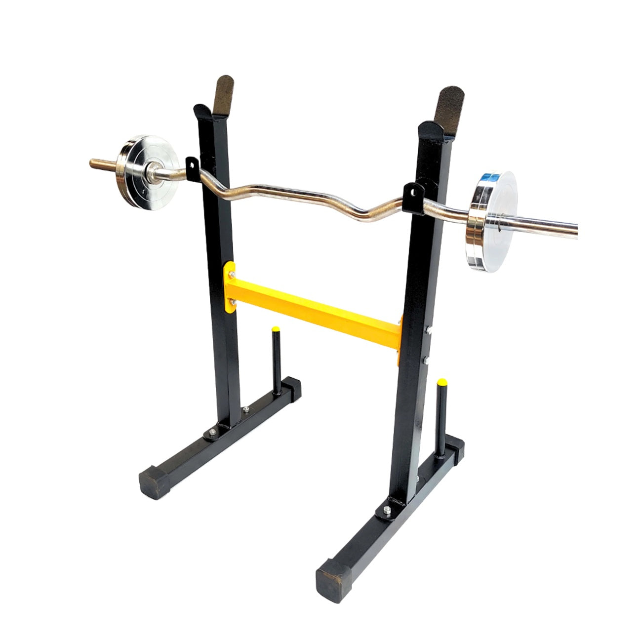 2 in 1 Heavy Duty Multistorage Weightlifting Bar and Weight Plates Stand