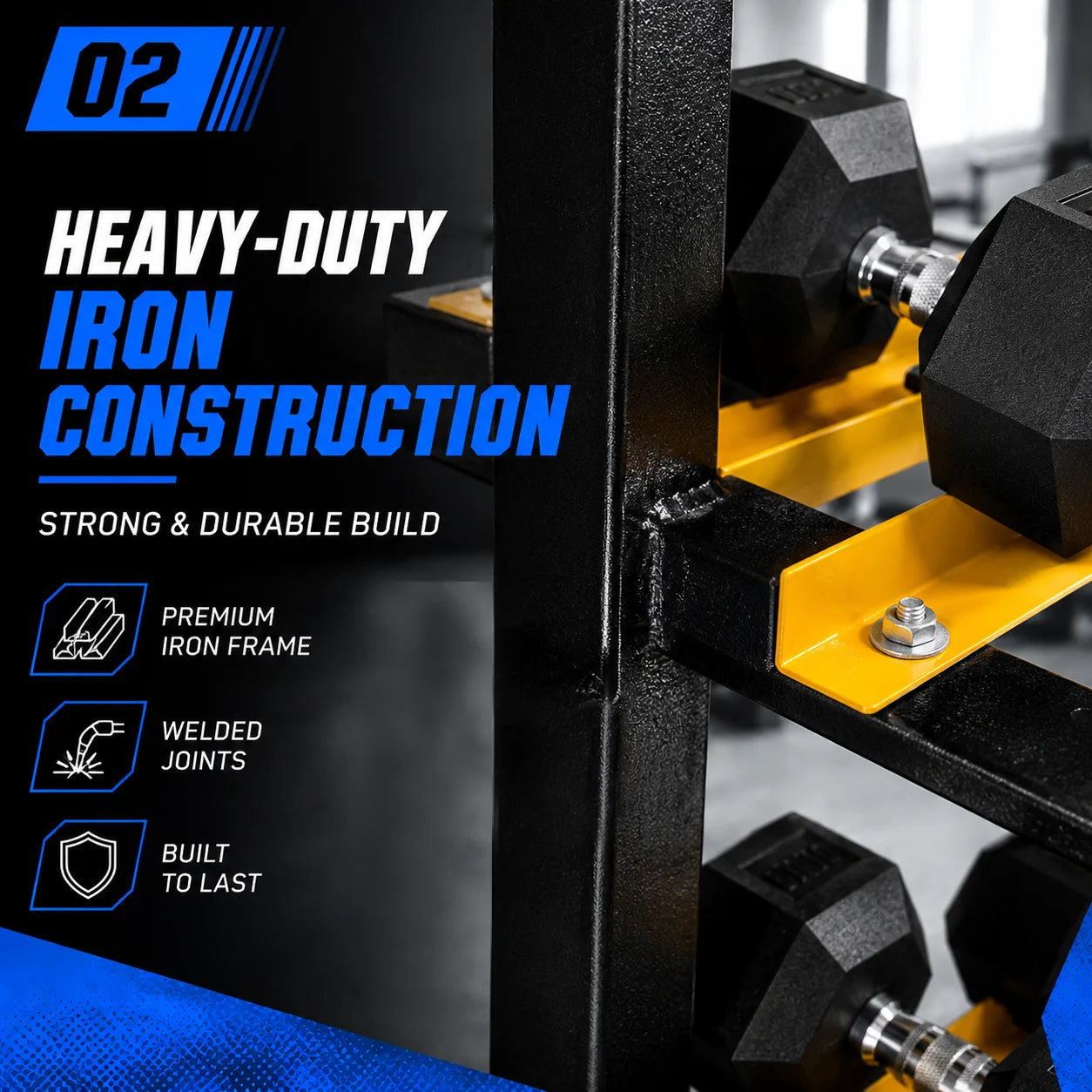 3 in 1 Dumbbell Rack, Plate Stand and Bar Holder