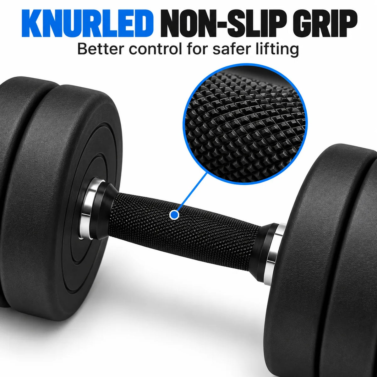 Adjustable Rubber Dumbbells Set