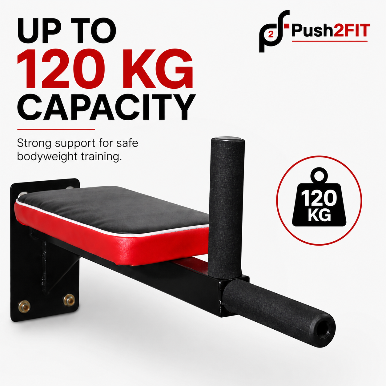 Wall Mounting Bar for Dips, Leg Raise and Multiple Exercises