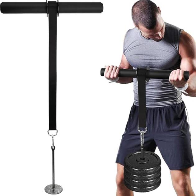 Push2fit Forearm Blaster-Wrist Roller-Hand Exerciser, Muscle Strengthener Arm Trainer Steel Pipe - Anti-Slip knurled Handles (without weight)