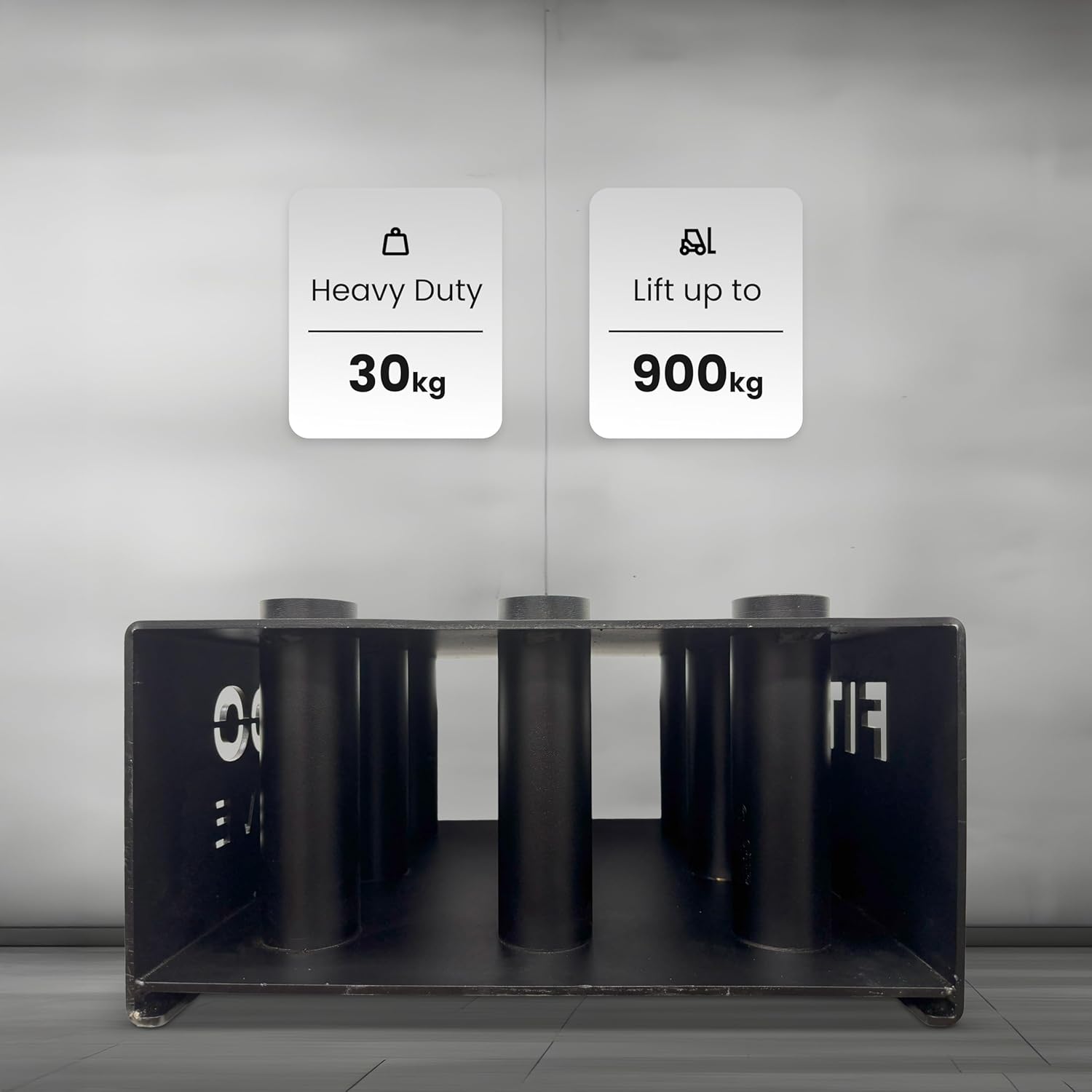 Push2fit 9 barbell Holder, Vertical Barbell Holder (Bar Holder Racks)– Compact Storage (Global standards) - Image 3