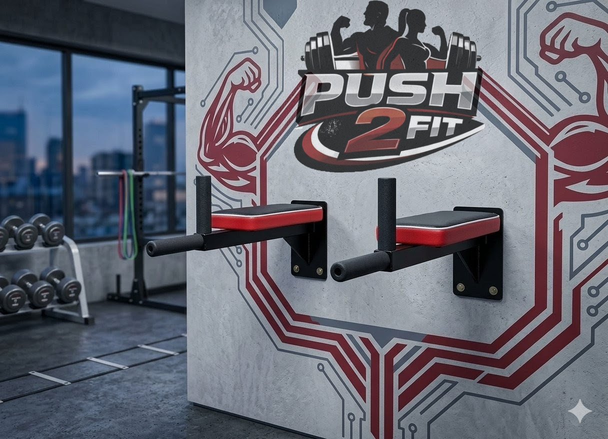 Push2fit Wall Mounting Bar for Dips, Leg Raise and Multiple Exercises (120 kg)