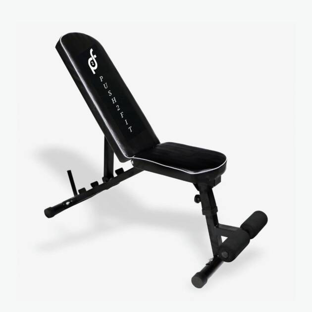 Push2fit Heavy Duty Adjustable Incline Multipurpose Gym Bench, 3-in-1, Max Weight 350 kg